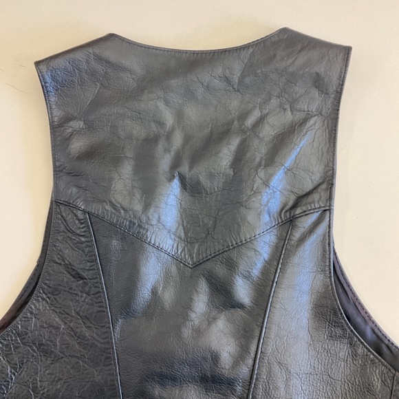 Worn in the Movie “Please Baby Please” with Demi Moore. Leather Biker Vest - Picture 4 of 5
